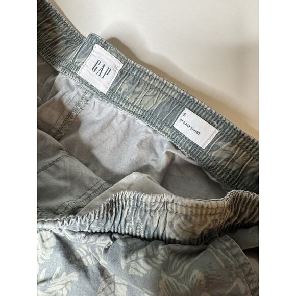 Gap 2021 Size Small 9” Easy Short Green Camo Drawstring 100% Cotton Summer - Picture 3 of 9